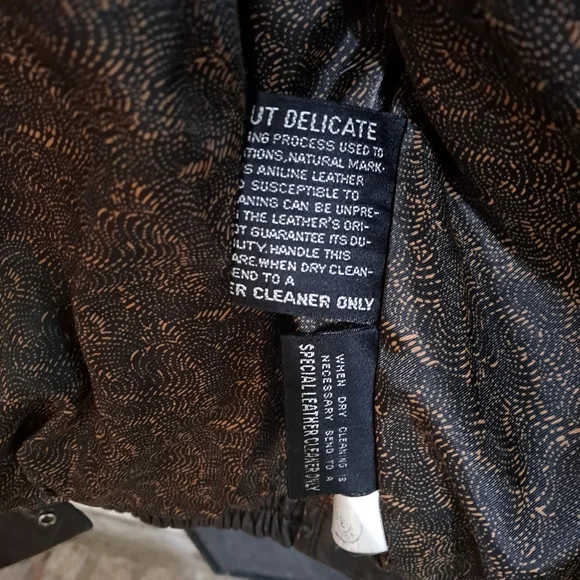 Final price! Last day! Men's black brown leather bomber jacket - Picture 5 of 11